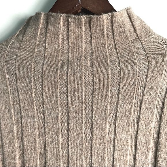 Topshop Boxy Rib Knit Funnel Neck Oversize Sweater Dress in Cream Size M EUC - Picture 7 of 10